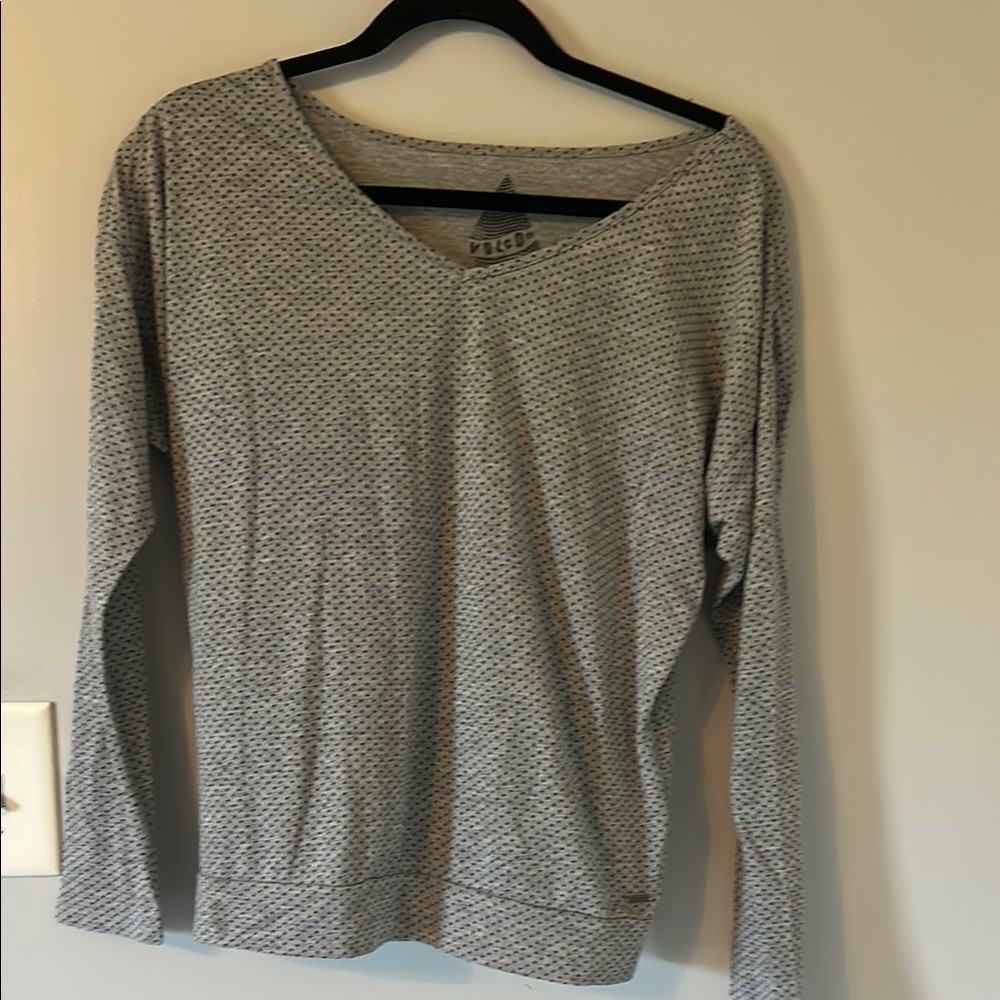 Gray Polka Dot Women's Top